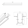 Maxlight Szyna Magnetyczna Podtynkowa, 1 Metr, Biała MT0023