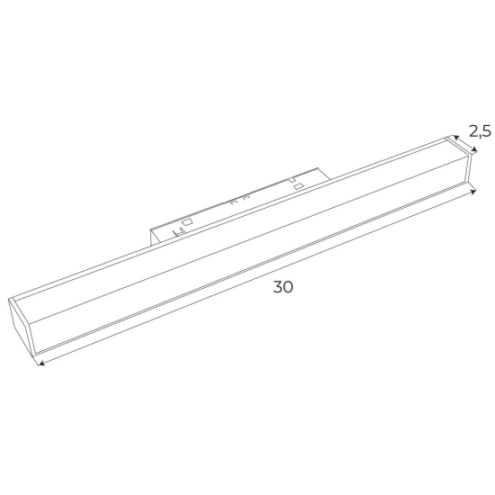 Maxlight Lampa Magnetyczna Liniowa Biała System ZigBee 12W 634lm 2700-5000K M0023Z