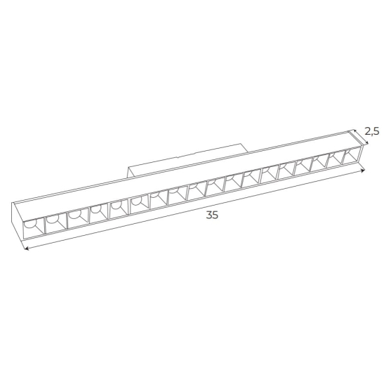 Maxlight Lampa Magnetyczna Liniowa Biała System ZigBee 18W 1049lm 2700-5000K M0027Z