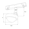 Maxlight Reflektor Magnetyczny Biały System ZigBee 8W 766lm 2700-5000K M0046Z
