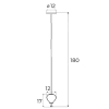 Maxlight Lampa Wisząca Palloncini 1 Smoky Glass P0576