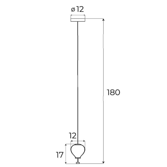 Maxlight Lampa Wisząca Palloncini 1 Smoky Glass P0576