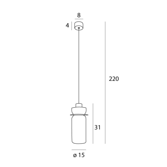 Maxlight Lampa Wisząca Signature B Amber Glass P0602