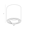 Maxlight Lampa Sufitowa Fix 6W Biała C0256