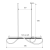 Maxlight Lampa Wisząca Laguna Złota P0614