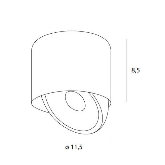 Maxlight Lampa Sufitowa Vector 10W Czarna C0266
