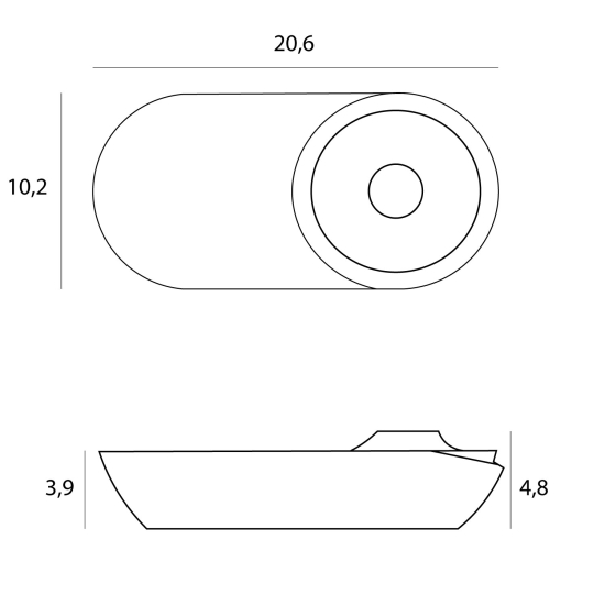 Maxlight Lampa Sufitowa Vector 10W Biała C0267