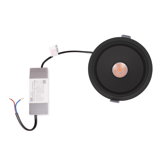 Maxlight Lampa Wpustowa Vector 10W Czarna H0140