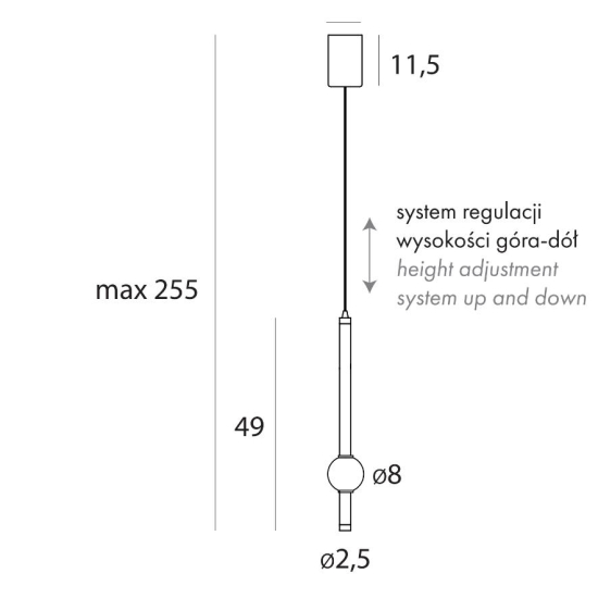 Maxlight Lampa Wisząca Verdes P0611