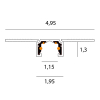 Maxlight Szynoprzewód Micro11 Czarny Wpuszczany Kg 1Mb NT0001