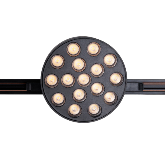 Maxlight Raster 12W Czarny Okrągły 3000K On-Off- Micro11 N0012N