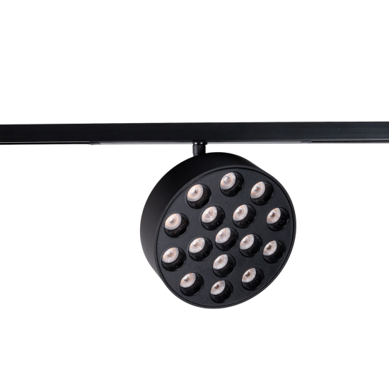 Maxlight Raster 12W Czarny Okrągły 3000K On-Off- Micro11 N0012N