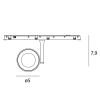 Maxlight Oczko 5W Czarne 3000K On-Off- Micro11 N0010N
