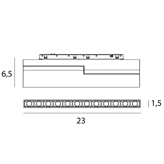 Maxlight Raster 18W Czarny Łamany 2700-5000K Zigbee- Micro11 N0005Z