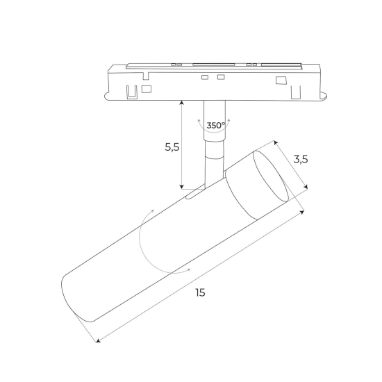 Maxlight Lampa Magnetyczna Złota System DALI 8W 578lm 3000K M0049D