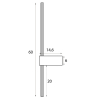 Maxlight Kinkiet Spirit 60cm 9W Czarny W0413