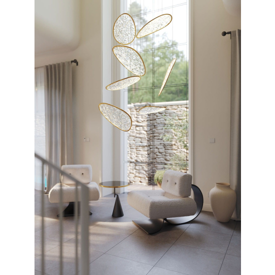 Maxlight Lampa Wisząca Empire 121W Złota P0635D