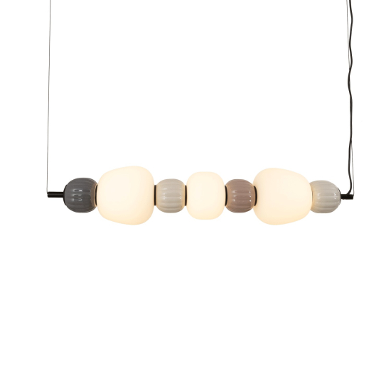 Maxlight Lampa Wiszaca Modern 28W, Opal + Dark Grey+Medium Brown+Light Grey P0630