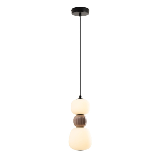 Maxlight Lampa Wiszaca Modern 13W, Opal + Medium Brown P0628