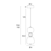Maxlight Lampa Wiszaca Modern 13W, Opal + Light Grey P0627