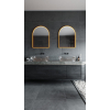 Maxlight Mirror Półokrąg 90X70cm Złote Lustro Podświetlane W0386