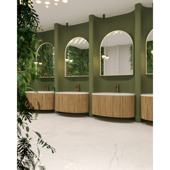 Maxlight Mirror Półokrąg 90X70cm Złote Lustro Podświetlane W0386