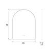 Maxlight Mirror Półokrąg 90X70cm Złote Lustro Podświetlane W0386