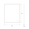 Maxlight Mirror Prostokąt 76X91cm Brązowe Lustro Podświetlane W0385
