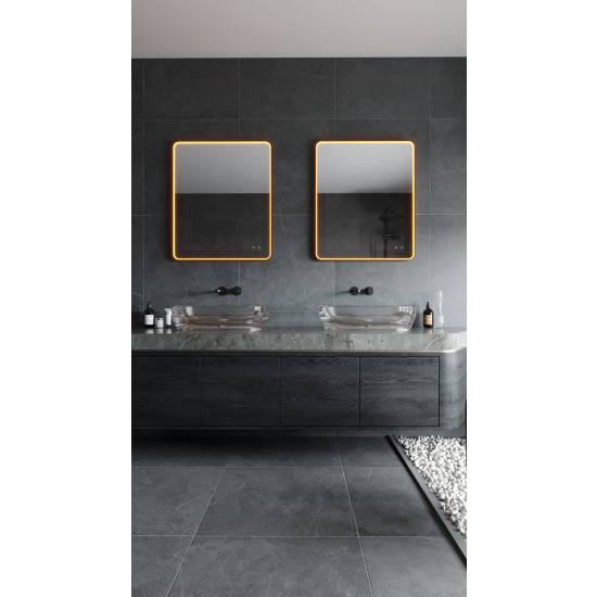 Maxlight Mirror Prostokąt 76X91cm Brązowe Lustro Podświetlane W0385