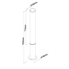 Maxlight F0064 Gardenia 25W IP65 Ogrodowa Stojąca czarny