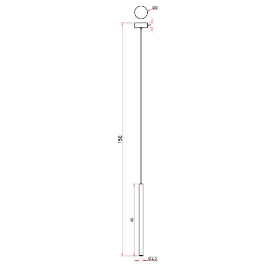 Maxlight P0667 Metalic Lampa Wisząca czarny