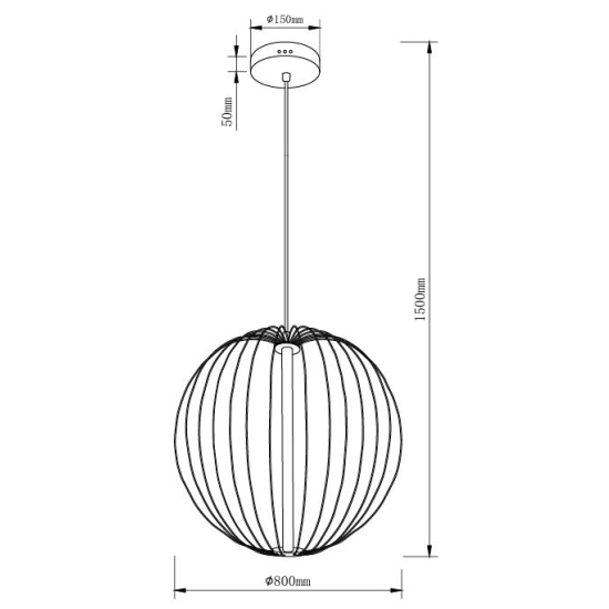 Maxlight P0677 Nelson Lampa Wisząca czarny