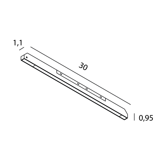 Maxlight N9008N Micro11 Linia płaska  On/Off Lampa systemu Mirco11 biały