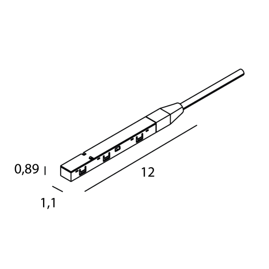 Maxlight NA9001 Micro11 Końcówka zasilająca zasilacza zewnętrznego Akcesoria do Micro11 biały