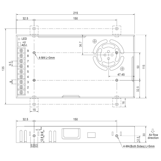 Maxlight MA0007 Magnetic Zasilacz zewnętrzny 48V 350W Akcesoria Systemu Magnetic srebrny