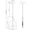 Maxlight P0690 Goldi Lampa Wisząca złoty