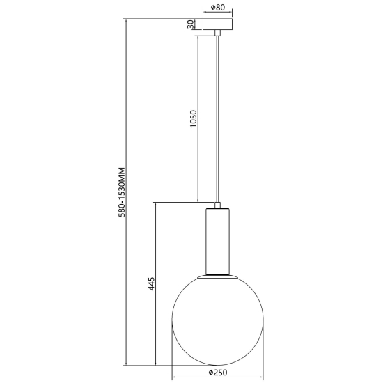 Maxlight P0691 Rainbow Lampa Wisząca łososiowy RAL 3022