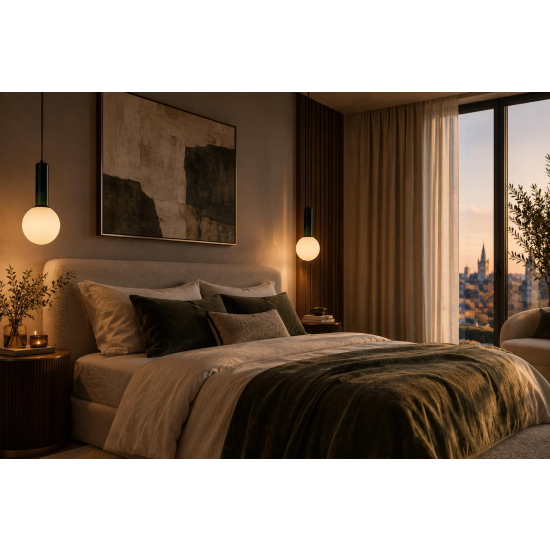 Maxlight P0694 Rainbow Lampa Wisząca ciemna zieleń RAL 5020