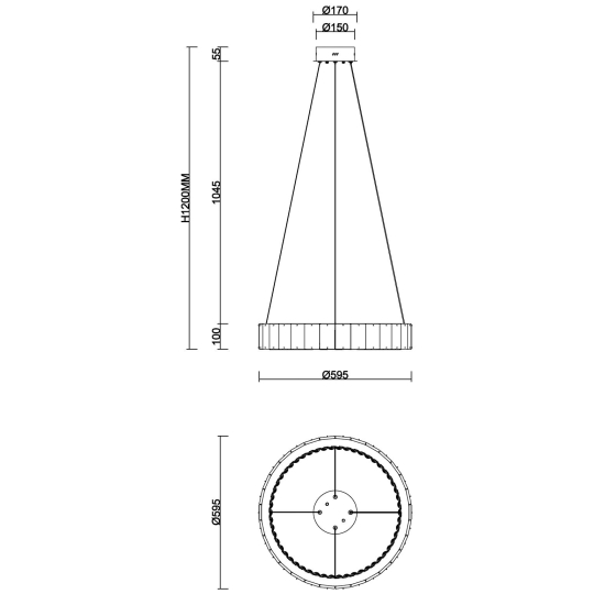 Maxlight P0695 Savoy 30W Lampa Wisząca satynowy nikiel